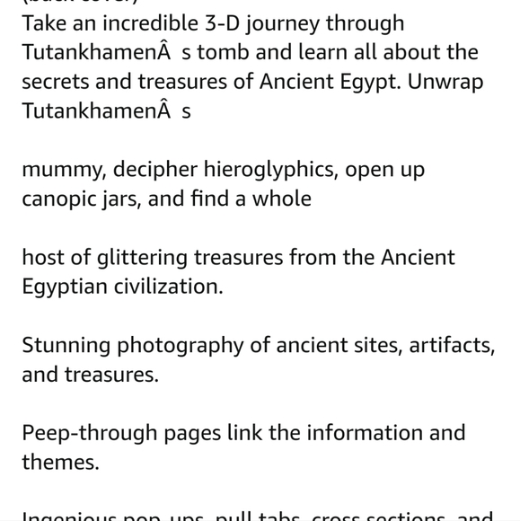 New Sealed 3D Pop up Tutankhamen's Tomb Book 📖 ✨️Interactive - Picture 15 of 15